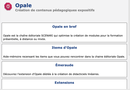 Zone d'édition des items