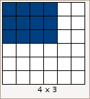 Damier de sélection du nombre de colonnes et lignes d'un tableau.