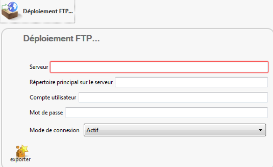 Déploiement par FTP...