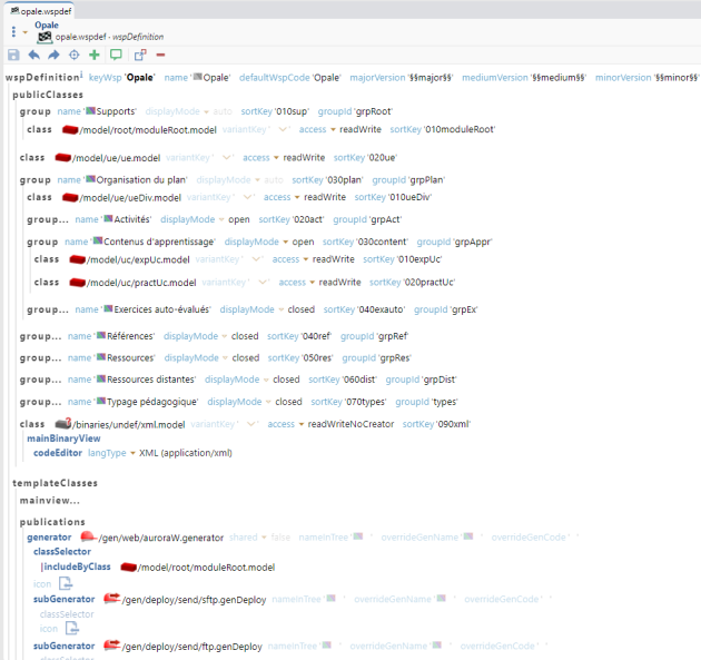 Exemple d'un Wspdef