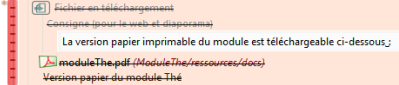 Suppression d'une balise